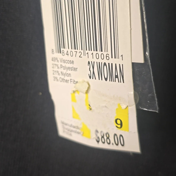 Chelsea & Theodore Embellished Black Women's Top, Plus Size 3X, NWT - Picture 5 of 6